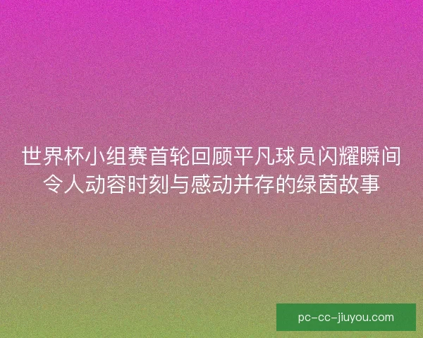 世界杯小组赛首轮回顾平凡球员闪耀瞬间令人动容时刻与感动并存的绿茵故事 世界杯小组赛首轮回顾平凡球员闪耀瞬间令人动容时刻与感动并存的绿茵故事
